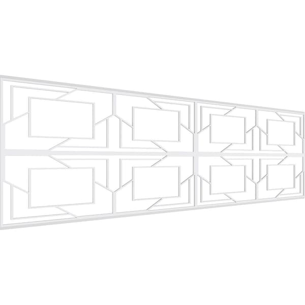 Ekena Millwork Set of Four Panels for 94 1/2"W x 28 1/4"H Monument Fretwork Wainscot Wall Paneling WPKP14X01X47MMT - main